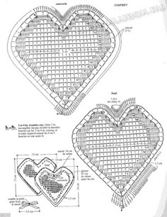 Вязаное сердце крючком-12