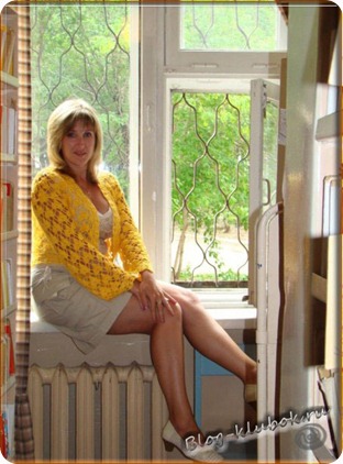 Ажурное вязаное болеро