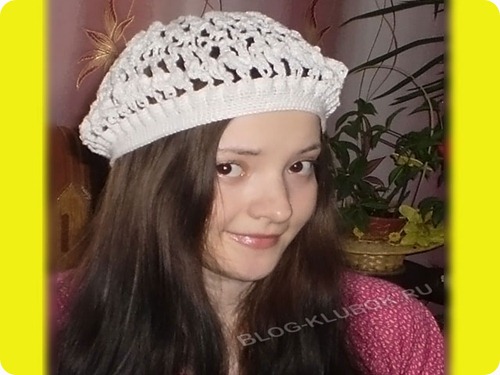 Ажурный берет крючком Ажурный берет крючком
