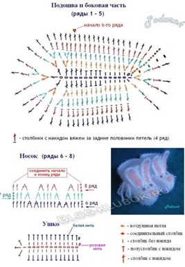 Пинетки зайчики схема