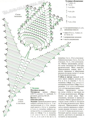 Схема тюльпана крючком