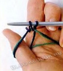 Крестообразный набор петель спицами-4