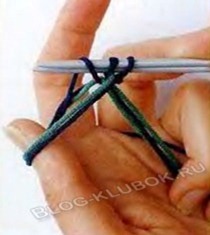 Крестообразный набор петель спицами-7